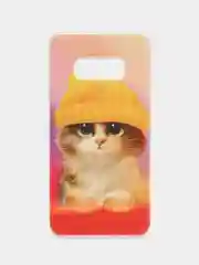 Желтый силиконовый чехол на Samsung Galaxy S10E / Самсунг S10E с рисунком, защита камеры