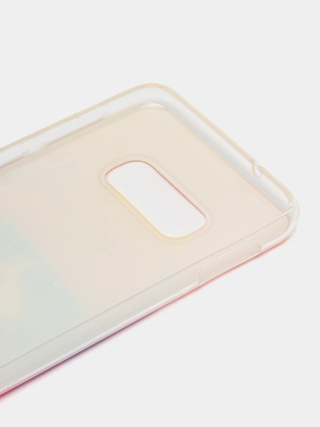 Желтый силиконовый чехол на Samsung Galaxy S10E / Самсунг S10E с рисунком, защита камеры
