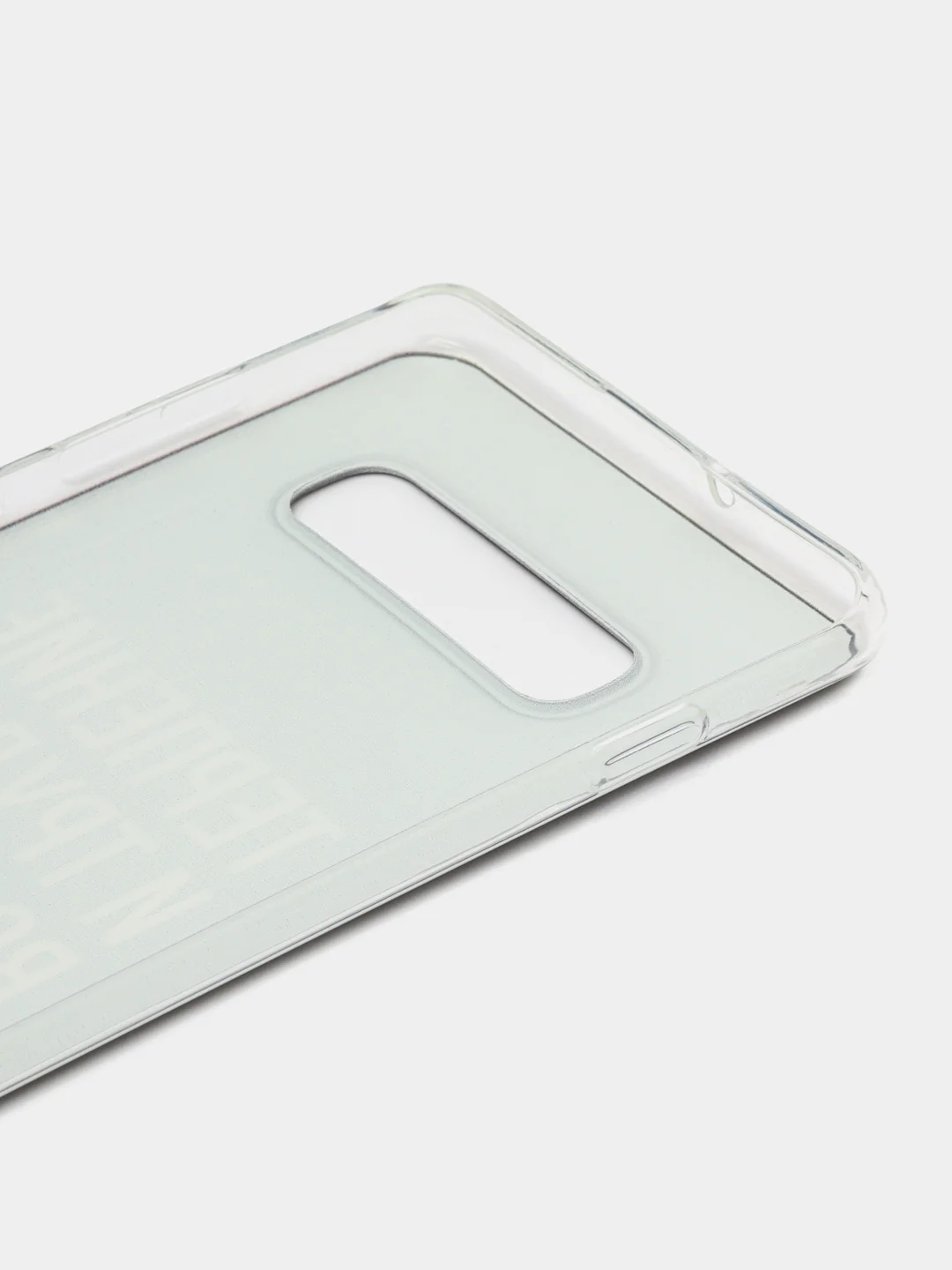Тёмно-коричневый чехол на Samsung Galaxy S10 Plus / Самсунг S10 Plus прозрачный, с рисунком, защита камеры