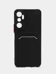 Силиконовый чехол для Infinix Hot 20 4G, c отсеком для карт (Инфиникс Хот 20), прозрачный