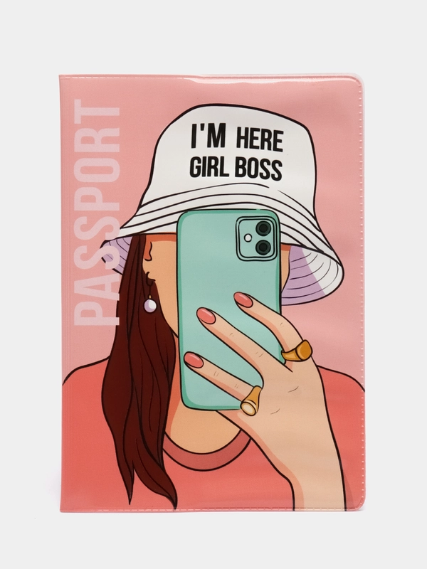 Обложка для паспорта "Im here girl boss"