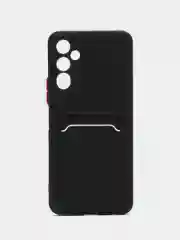 Силиконовый чехол для Tecno POVA Neo 2 (Техно Пова Нео 2), прозрачный с карманом для карт