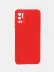 Алый накладка для Xiaomi Poco M3 Pro/Note 10T силиконовая, усиленная, бархат
