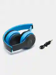 Синий беспроводные блютуз наушники P47 накладные, Bluetooth/Плеер MicroSD/AUX