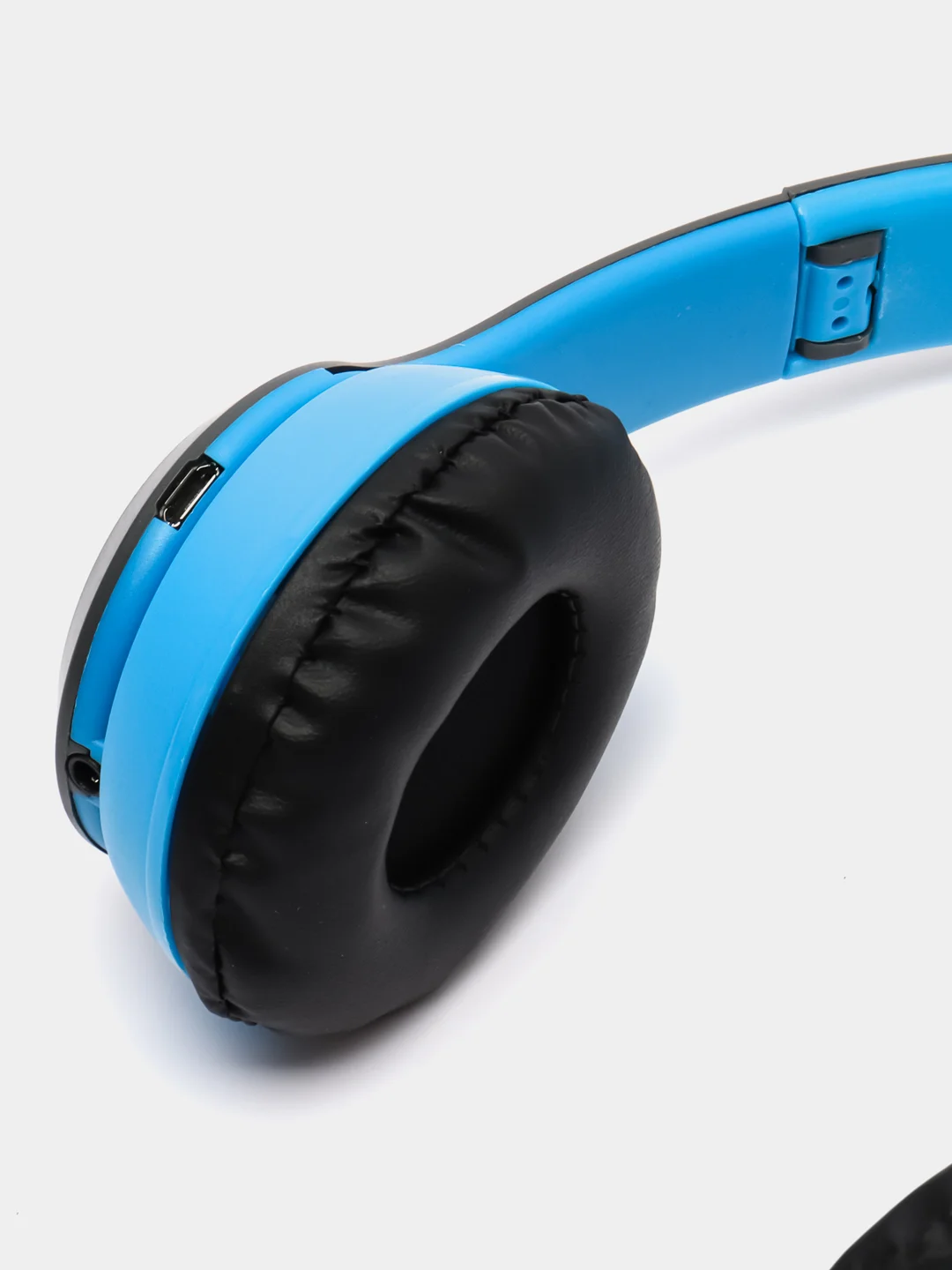 Синий беспроводные блютуз наушники P47 накладные, Bluetooth/Плеер MicroSD/AUX