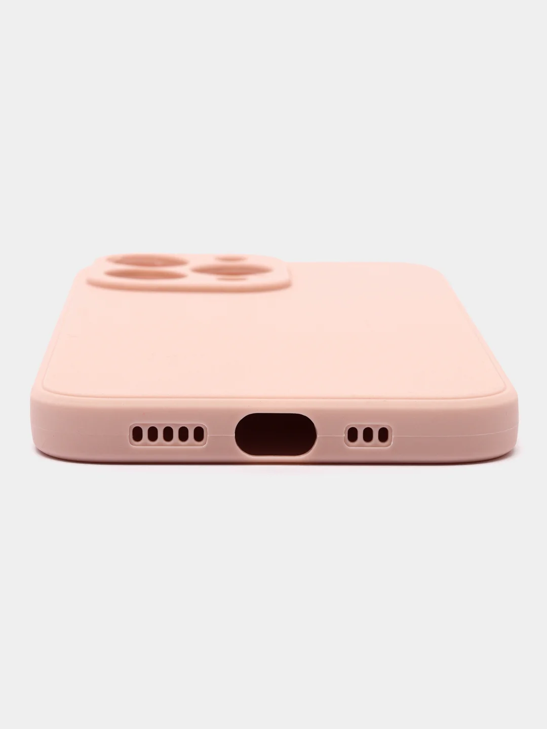 Пудровый накладка для IPhone 13 Pro (6,1), силиконовая, усиленная, бархат