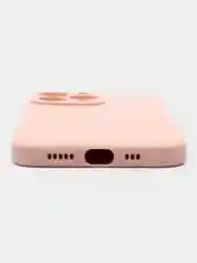 Пудровый накладка для IPhone 13 Pro (6,1), силиконовая, усиленная, бархат