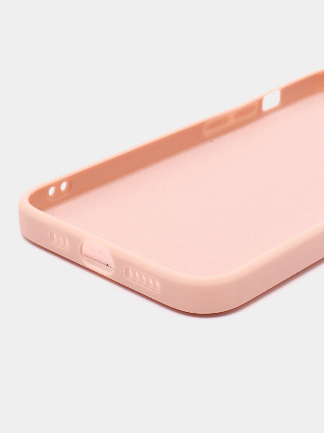 Пудровый накладка для IPhone 13 Pro (6,1), силиконовая, усиленная, бархат