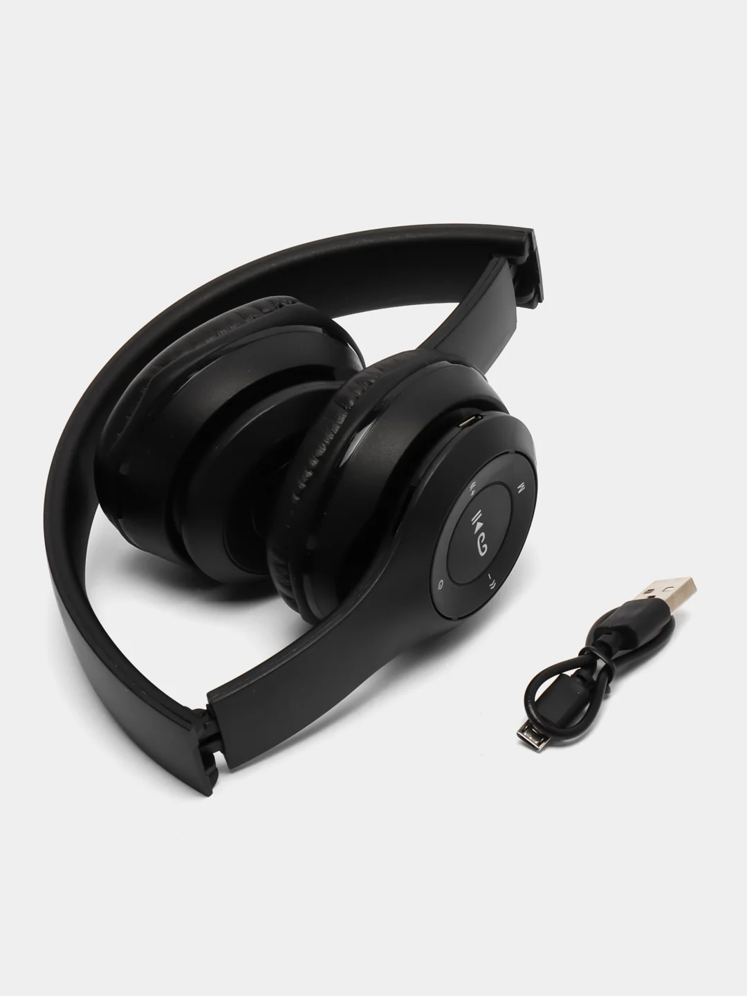 Черный беспроводные блютуз наушники P47 накладные, Bluetooth/Плеер MicroSD/AUX