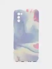 Лавандовый накладка для Samsung A03S, силиконовая "Акварель"