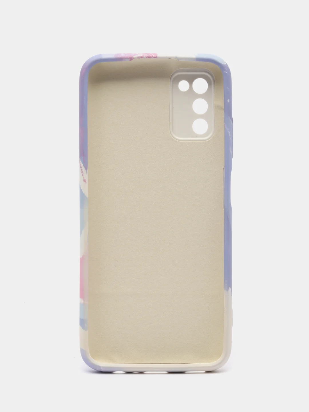 Лавандовый накладка для Samsung A03S, силиконовая "Акварель"