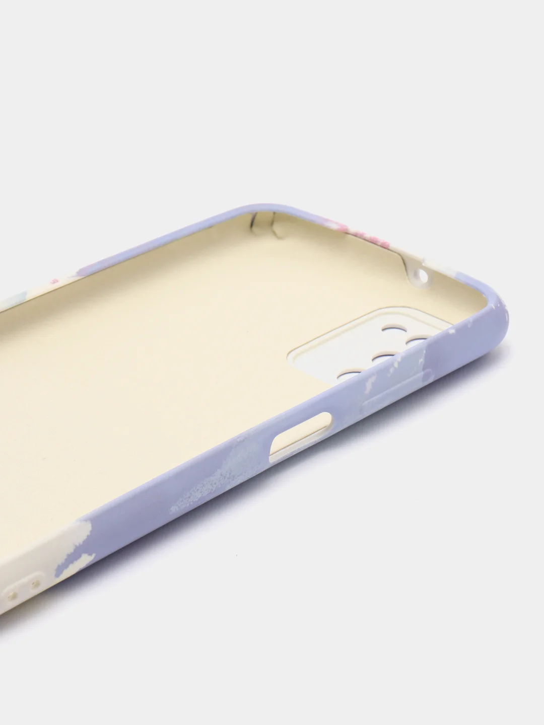Лавандовый накладка для Samsung A03S, силиконовая "Акварель"