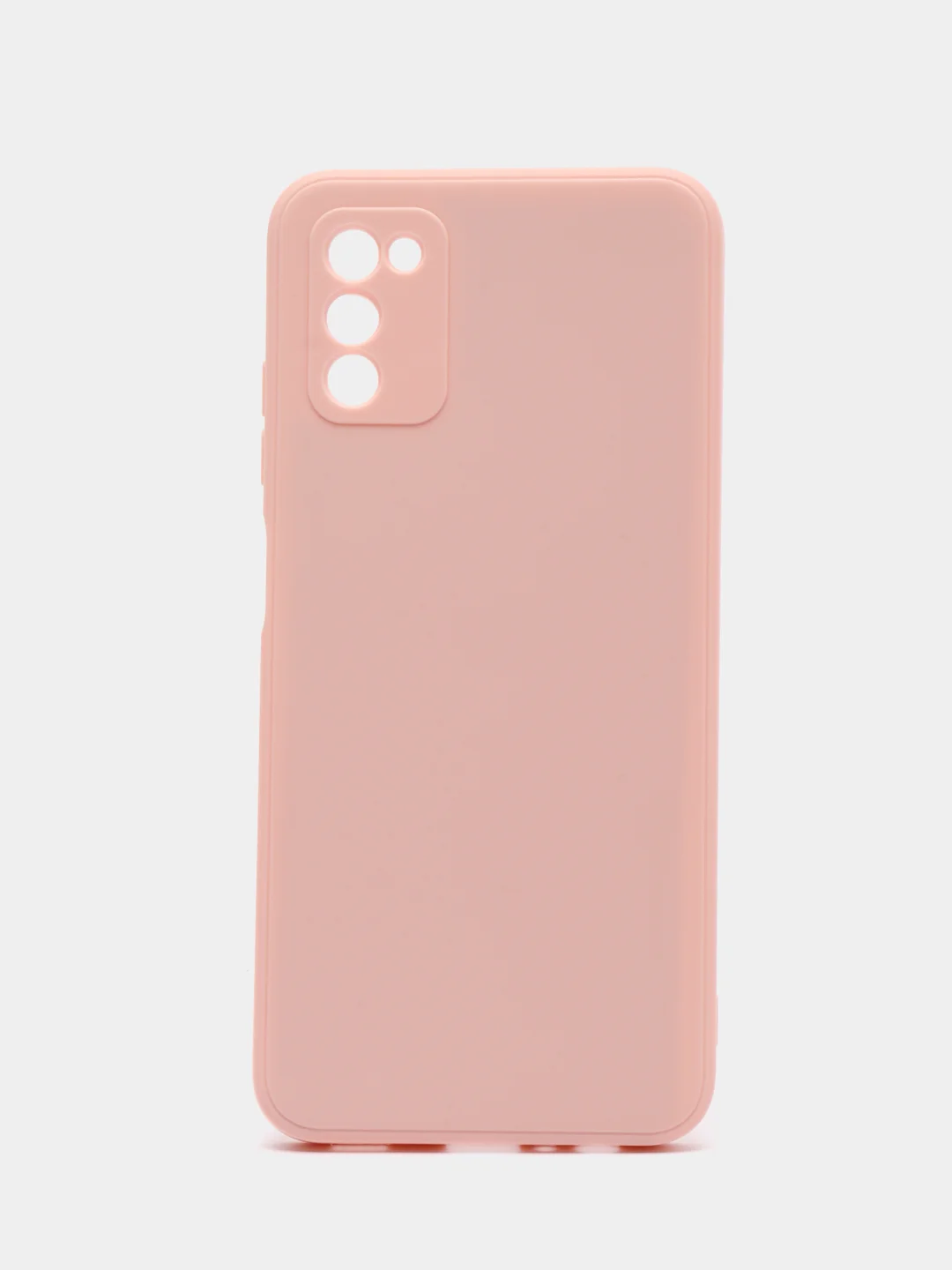 Пудровый накладка для Samsung A03S силиконовая усиленная, бархат