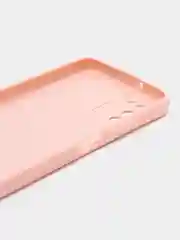 Пудровый накладка для Samsung A03S силиконовая усиленная, бархат