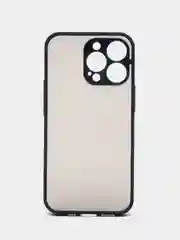 Темно-синий накладка для IPhone 13 Pro (6,1), матовая, с цветными краями + защита камеры