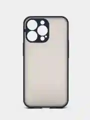 Темно-синий накладка для IPhone 13 Pro (6,1), матовая, с цветными краями + защита камеры