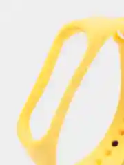Желтый силиконовый ремешок для фитнес браслета Xiaomi Mi Band 3, 4, 5, 6, 7