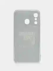 Тёмно-коричневый силиконовый чехол на Itel A27 / Ител А27 прозрачный, с рисунком, защита камеры