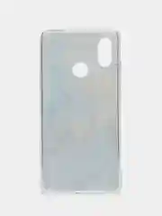Голубой силиконовый чехол на Xiaomi Mi 8 / Сяоми Ми 8 прозрачный, с рисунком, защита камеры