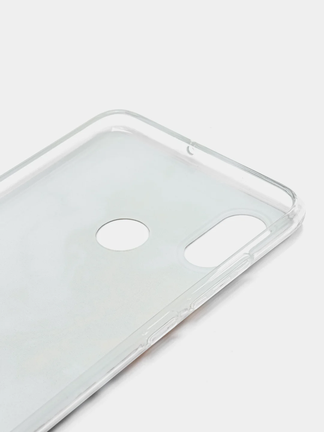 Голубой силиконовый чехол на Xiaomi Mi 8 / Сяоми Ми 8 прозрачный, с рисунком, защита камеры