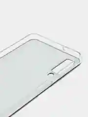 Черный силиконовый чехол на Samsung Galaxy A7 2018 / Самсунг A7 2018 с рисунком, защита камеры