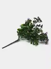 Пурпурный каланхоэ, ягоды, искусственная зелень, букет, эвкалипт, декор для дома, осока