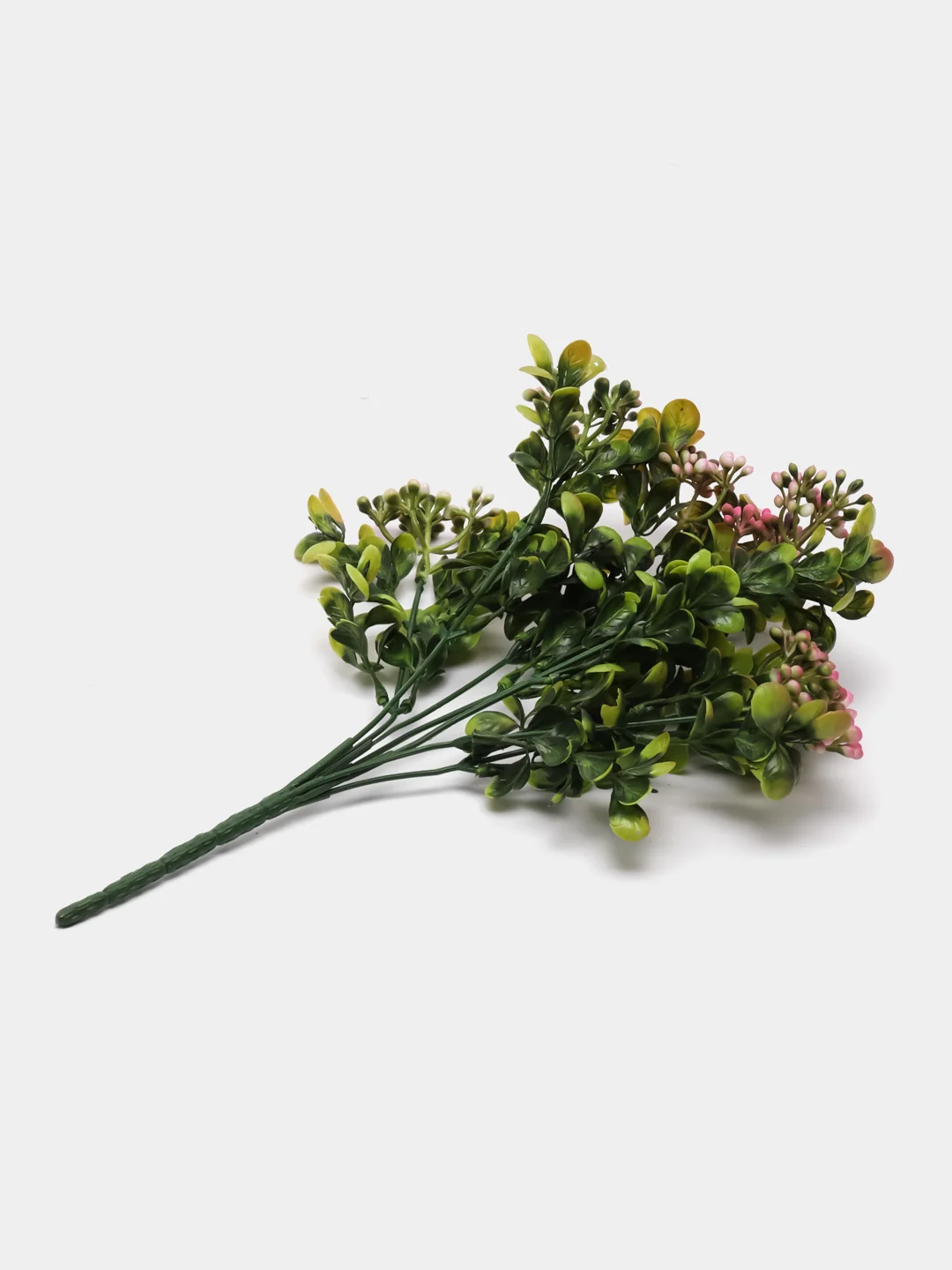 Розовый каланхоэ, ягоды, искусственная зелень, букет, эвкалипт, декор для дома, осока