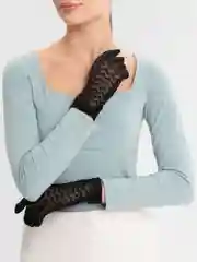Черный перчатки женские, кружевные, прозрачные, ажурные, гипюровые