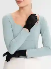 Черный перчатки женские, кружевные, прозрачные, ажурные, гипюровые