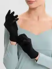 Черный перчатки женские, кружевные, прозрачные, ажурные, гипюровые