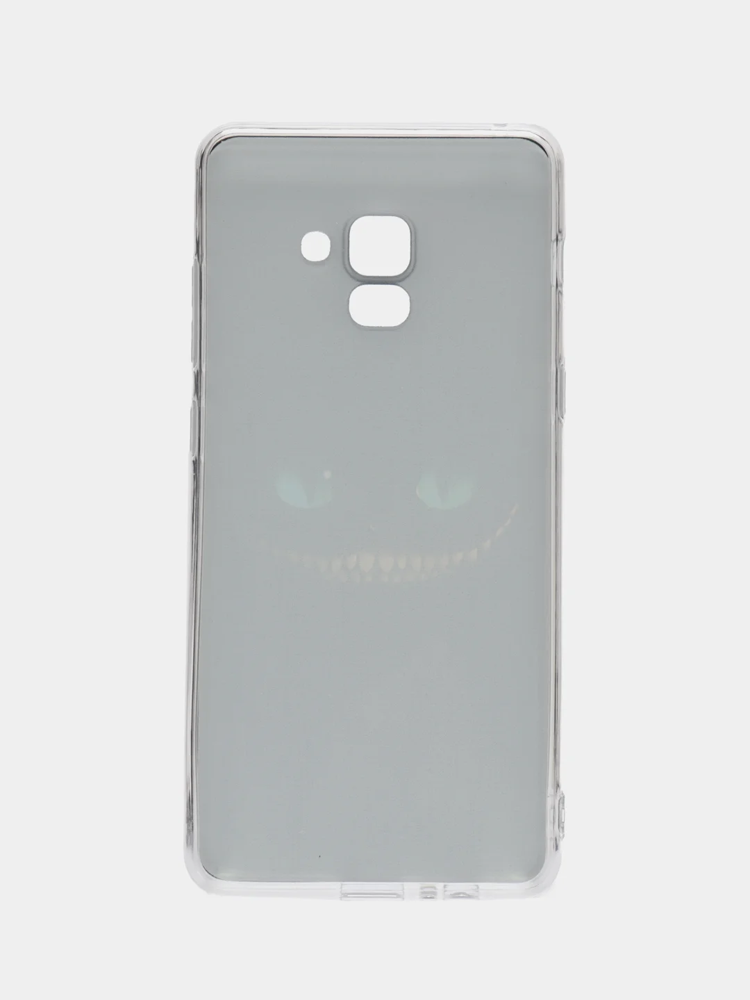 Черный чехол на Samsung Galaxy A8 Plus 2018 / Самсунг A8 Plus с рисунком, защита камеры