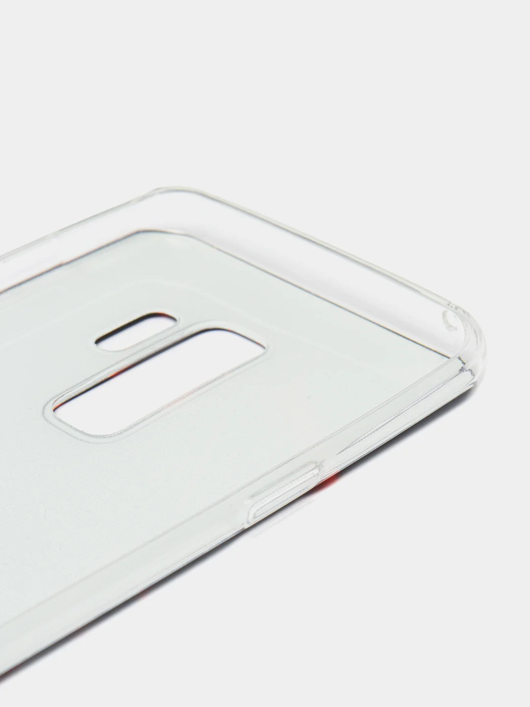 Красный силиконовый чехол на Samsung Galaxy S9 Plus / Самсунг S9 Plus с рисунком, защита камеры
