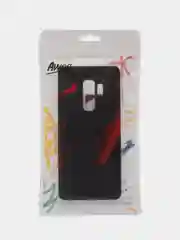Красный силиконовый чехол на Samsung Galaxy S9 Plus / Самсунг S9 Plus с рисунком, защита камеры