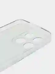 Светло-синий силиконовый чехол на Honor X8A / Хонор X8A прозрачный, с рисунком, защита камеры