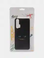 Черный силиконовый чехол на Huawei Honor 20 Pro / Хонор 20 Pro, рисунком, защита камеры