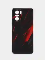 Красный чехол на Xiaomi Poco F3/Redmi K40/Mi 11i / Сяоми Поко Ф3/Редми K40/Ми 11i с рисунком