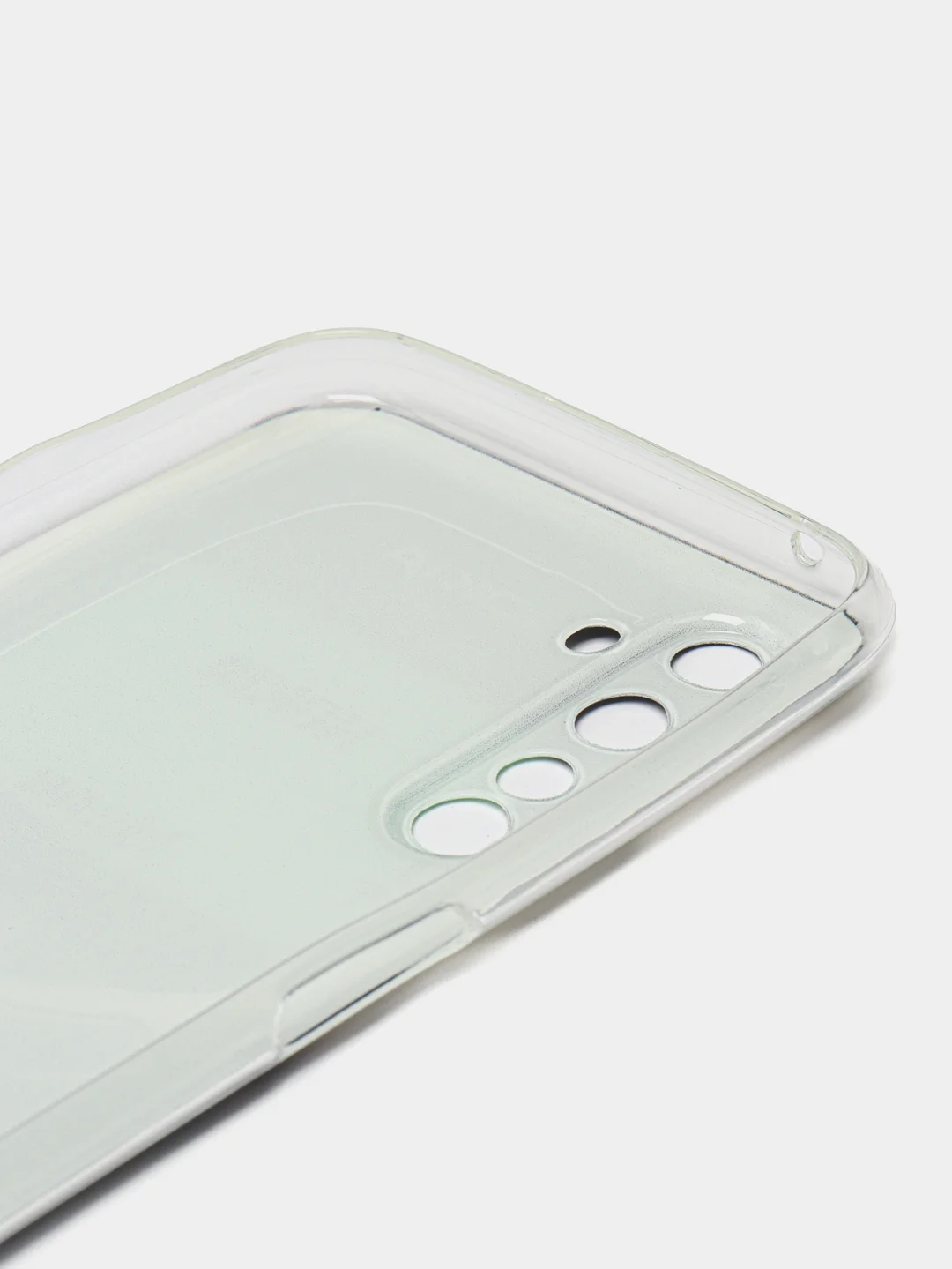 Угольный силиконовый чехол на Realme 6 Pro / Реалми 6 Про прозрачный, с рисунком, защита камеры