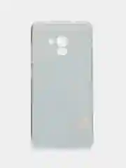 Светло-синий чехол на Samsung Galaxy A8 Plus 2018 / Самсунг A8 Plus с рисунком, защита камеры
