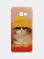 Желтый силиконовый чехол на Samsung Galaxy A5 2017 / Самсунг A5 2017 с рисунком, защита камеры