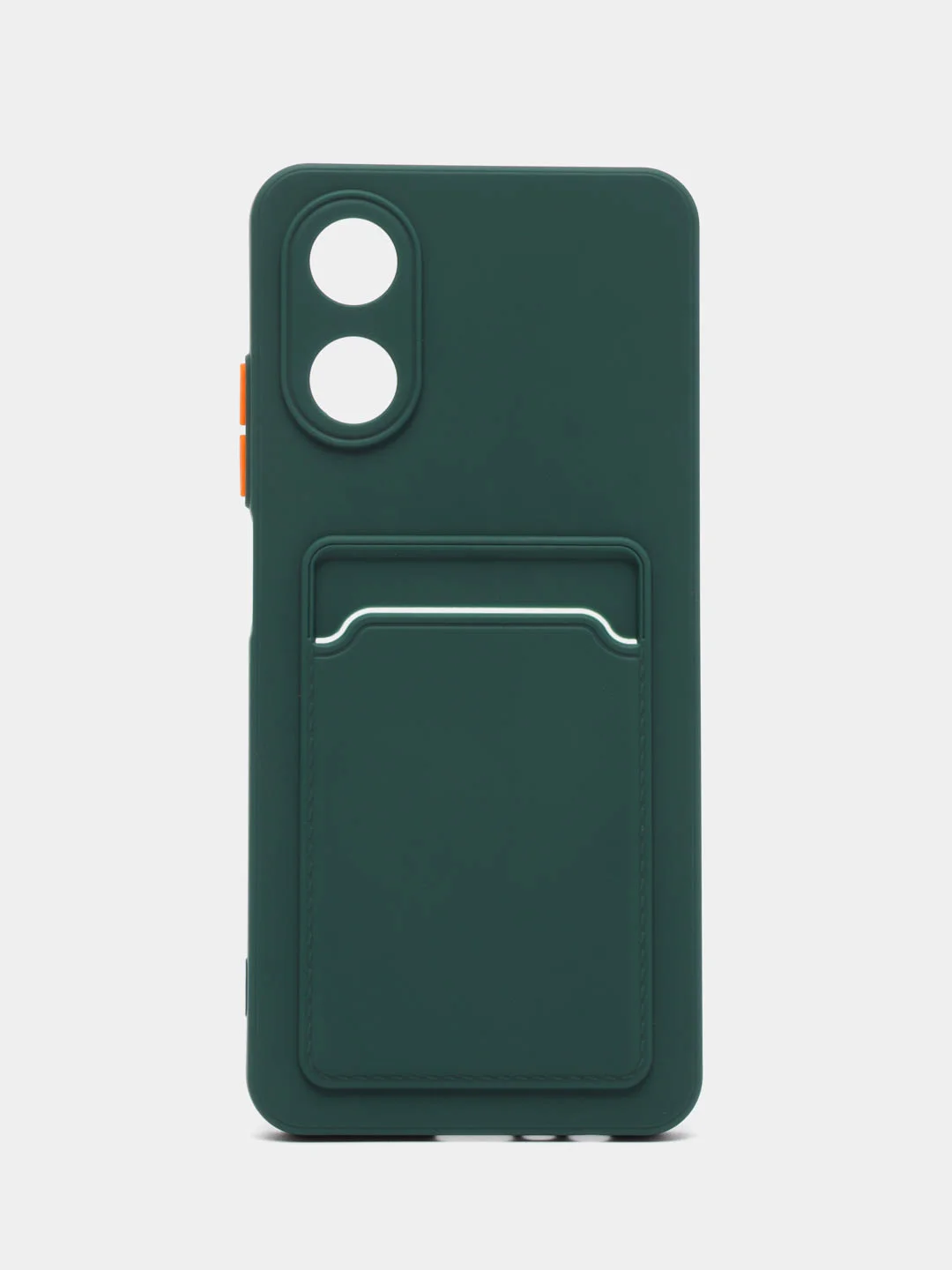 Тёмно-зелёный чехол для OPPO A17 / A17K (Оппо А17 / 17К), силиконовый, прозрачный