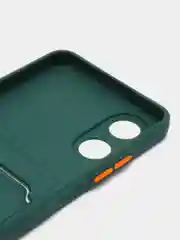 Тёмно-зелёный чехол для OPPO A17 / A17K (Оппо А17 / 17К), силиконовый, прозрачный