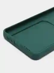 Тёмно-зелёный чехол для OPPO A17 / A17K (Оппо А17 / 17К), силиконовый, прозрачный