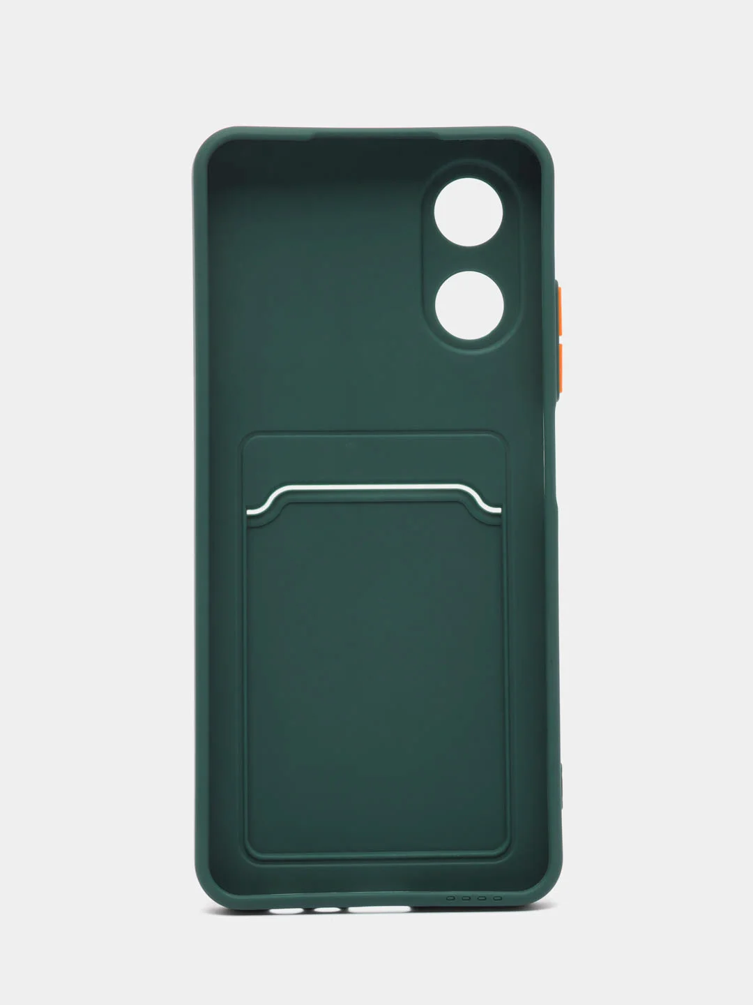 Тёмно-зелёный чехол для OPPO A17 / A17K (Оппо А17 / 17К), силиконовый, прозрачный