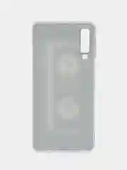 Хром силиконовый чехол на Samsung Galaxy A7 2018 / Самсунг A7 2018 с рисунком, защита камеры