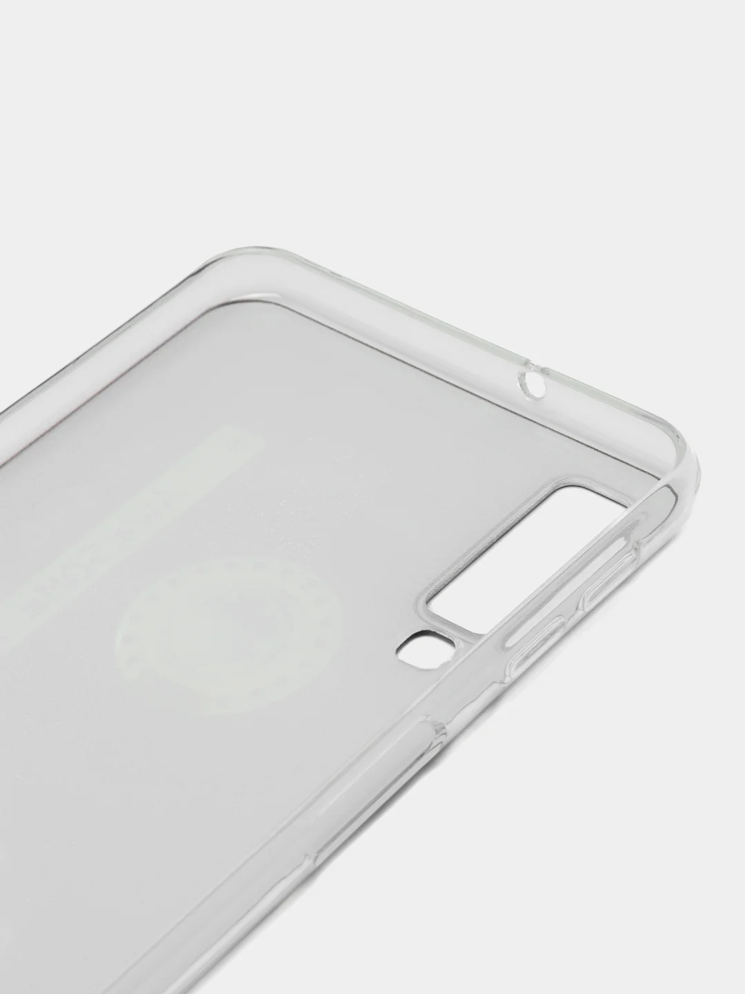Хром силиконовый чехол на Samsung Galaxy A7 2018 / Самсунг A7 2018 с рисунком, защита камеры