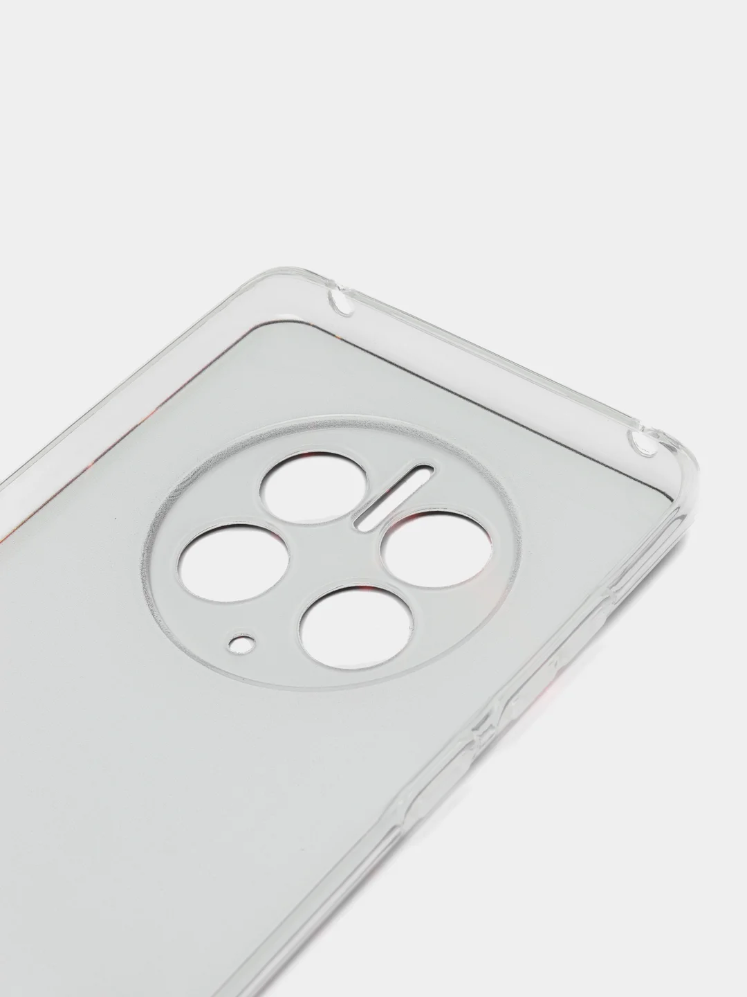 Красный силиконовый чехол на Huawei Mate 50 Pro / Хуавей Мате 50 Про, с рисунком, защита камеры