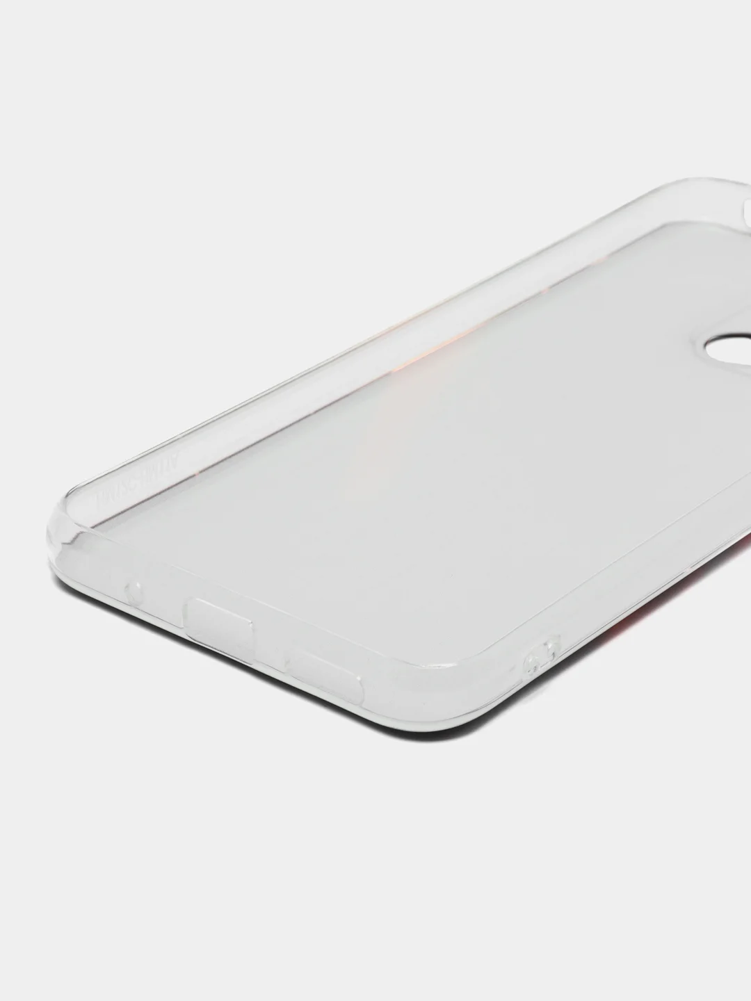 Красный силиконовый чехол на Xiaomi Redmi 12C/Poco C55 / Редми 12C/Поко C55 прозрачный, с рисунком