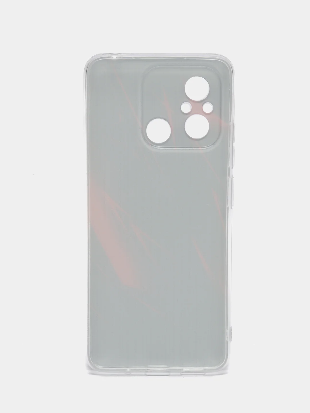 Красный силиконовый чехол на Xiaomi Redmi 12C/Poco C55 / Редми 12C/Поко C55 прозрачный, с рисунком