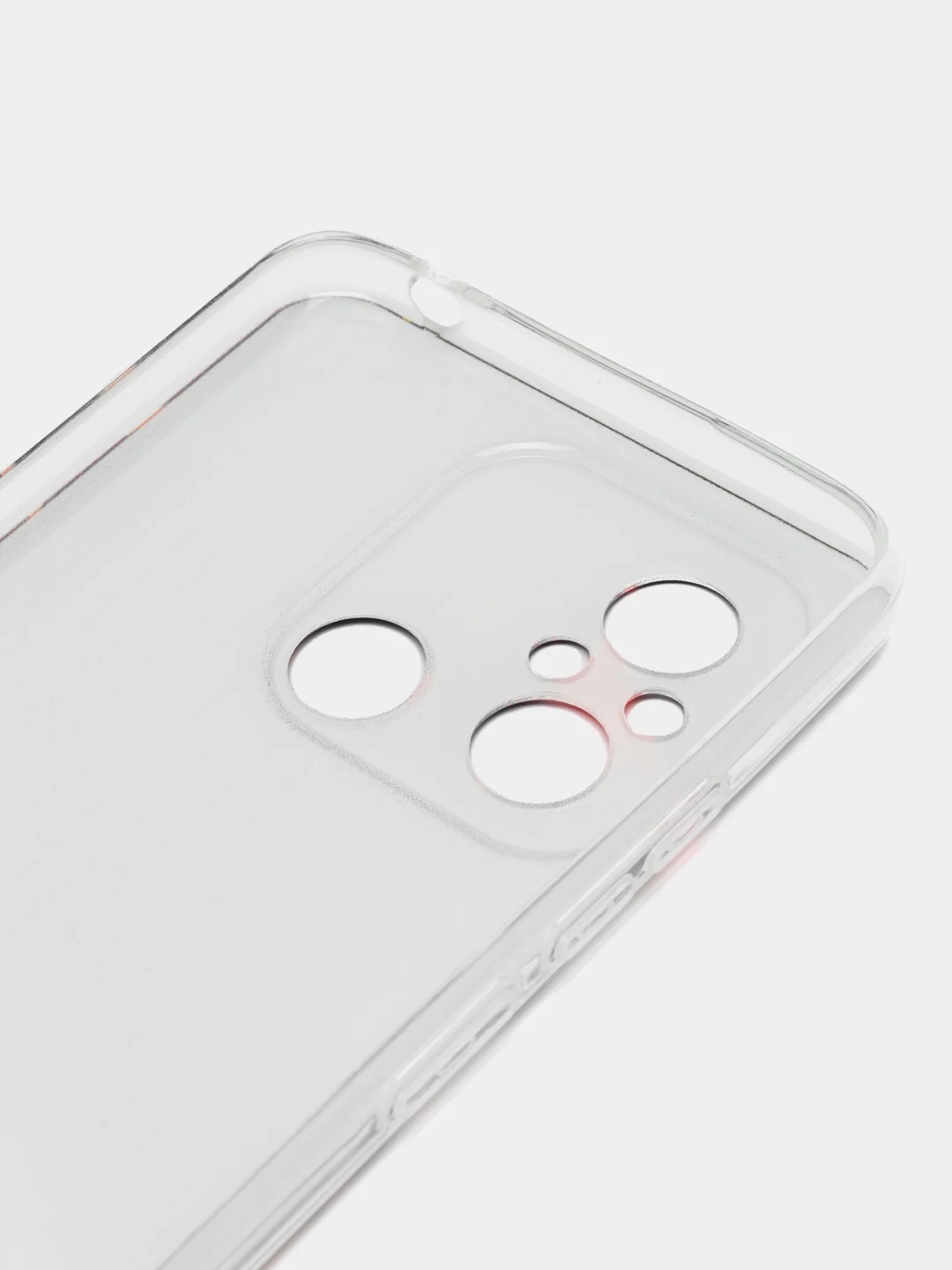 Красный силиконовый чехол на Xiaomi Redmi 12C/Poco C55 / Редми 12C/Поко C55 прозрачный, с рисунком
