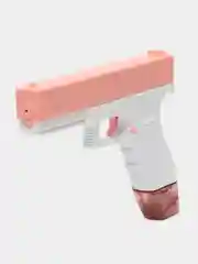 Розовый водный пистолет детский GLOCK WATER GUN электрический на аккумуляторе / Детский пистолет